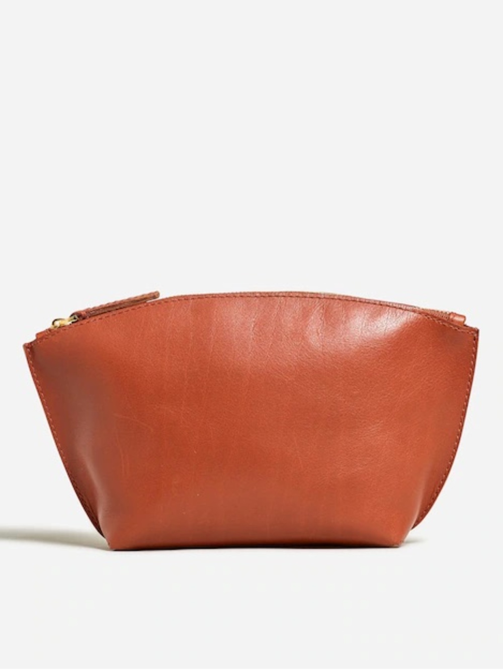 Madewell Leather Essential Zip Pouch Bag Cosmetic NEW